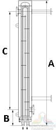 Схема кожухотрубного теплообменника Pharma-line 2 - 2.6